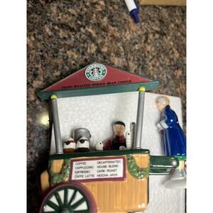 Vintage Dept 56 Original Snow Village Starbucks Coffee Cart 54870 Retired Rare